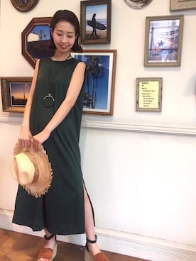 「SENSI STUDIO（センシスタジオ）のアイテム」を使った、Loungedressさん（レディース・160cm）の夏コーディネート