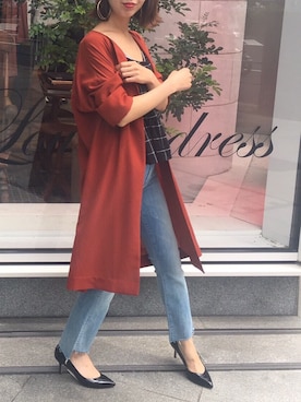 「LOUNGEDRESS（ラウンジドレス）のアイテム（その他アウター）」を使った、Loungedressさん（レディース・160cm）の夏コーディネート