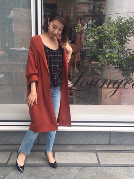 「LOUNGEDRESS（ラウンジドレス）のアイテム（その他アウター）」を使った、Loungedressさん（レディース・160cm）の夏コーディネート