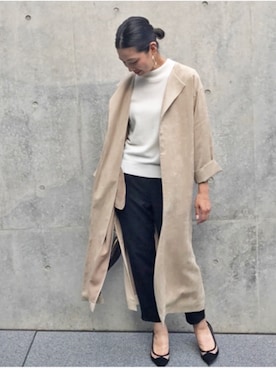 「LOUNGEDRESS（ラウンジドレス）のアイテム（その他アウター）」を使った、Loungedressさん（レディース・160cm）の秋コーディネート