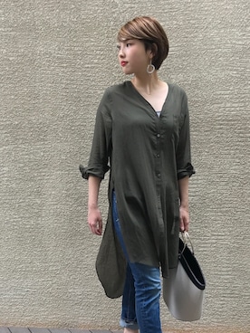 「YANUK（ヤヌーク）のアイテム」を使った、Loungedressさん（レディース・160cm）の秋コーディネート