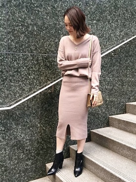 「Luca Grossi（ルーカグロッシ）のアイテム」を使った、Loungedressさん（レディース・160cm）の冬コーディネート