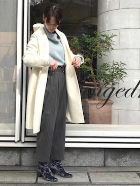 「LOUNGEDRESS（ラウンジドレス）のアイテム（その他アウター）」を使った、Loungedressさん（レディース・160cm）の冬コーディネート