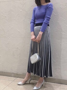 LOUNGEDRESSのニット/セーター（パープル系）を使った人気ファッション