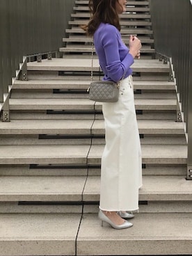 LOUNGEDRESSのニット/セーター（パープル系）を使った人気ファッション
