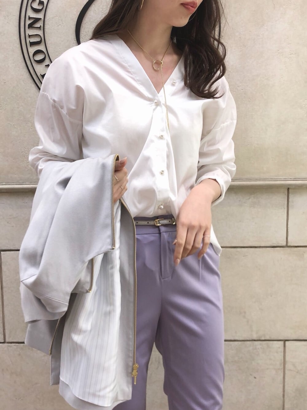 Loungedress - パール 2way 白シャツ 20190311182418161_1000.jpg