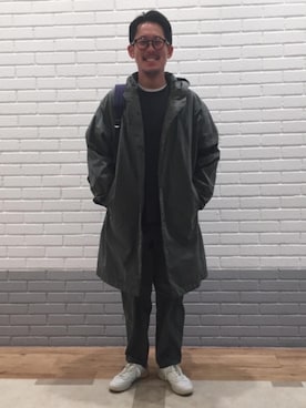 「UNITED ARROWS（ユナイテッドアローズ）のアイテム（モッズコート）」を使った、井澤 賢治さん（メンズ・174cm）の春コーディネート