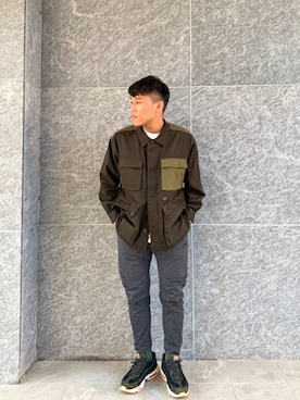 「NIKE NSW（ナイキエヌエスダブリュー）のアイテム」を使った、張耿憲さん（メンズ・168cm）の秋コーディネート