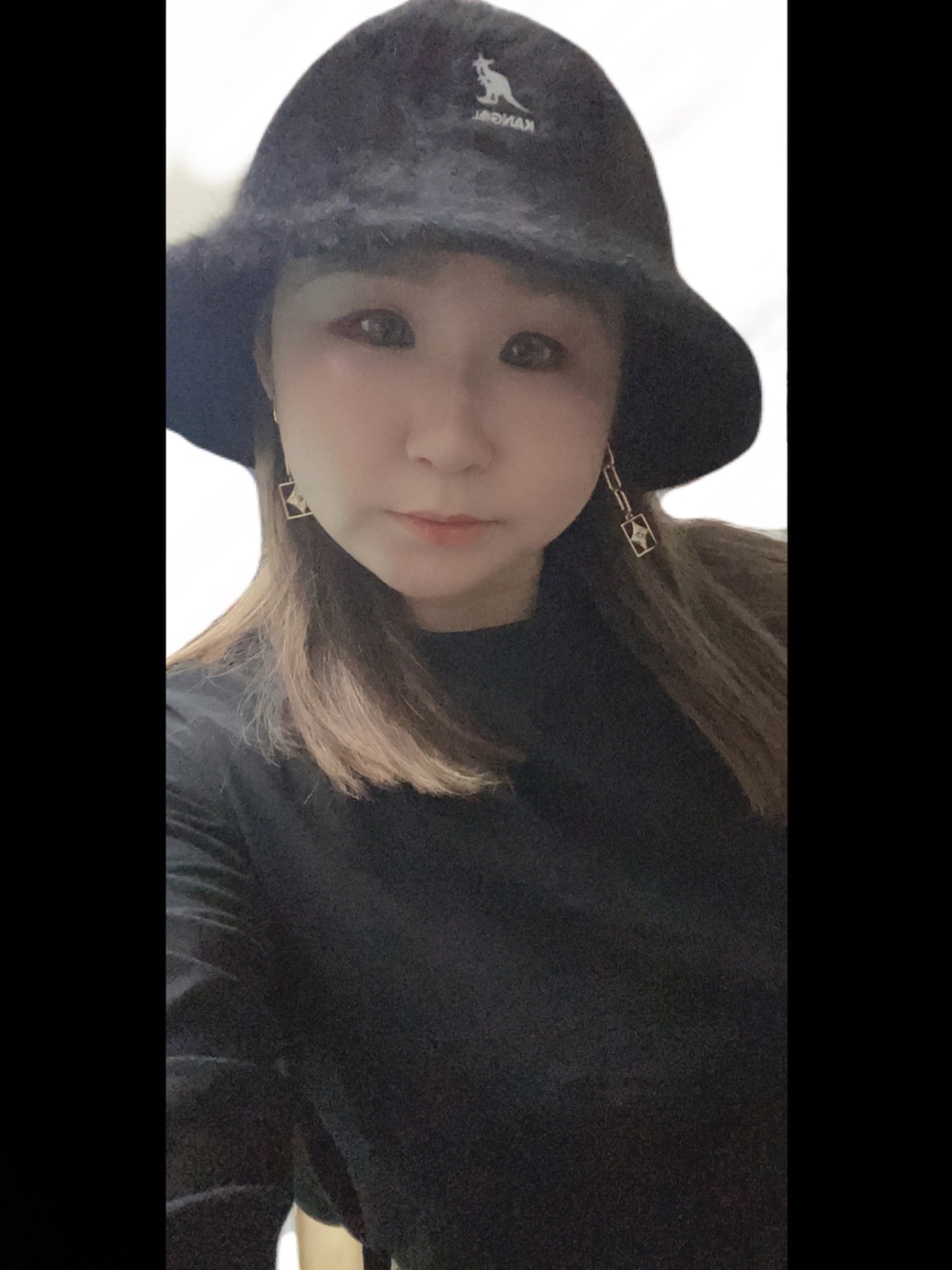 「KANGOLの【KANGOL】Furgora Bucket（ハット、ブラック系）」を使った、Vedis.Kさん（レディース・150cm）の冬コーディネートの1枚目の写真