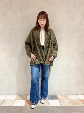「CONVERSE（コンバース）のCONVERSE コンバース オール スター オックス / ALL STAR OX(BLACK) 32160321（スニーカー）」を使った、maaahoさん（レディース・160cm・20代）の秋コーディネート