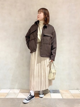 「CONVERSE（コンバース）のCONVERSE コンバース オール スター オックス / ALL STAR OX(BLACK) 32160321（スニーカー）」を使った、maaahoさん（レディース・160cm・20代）の春コーディネート