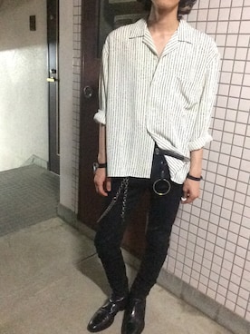 「LAD MUSICIAN（ラッドミュージシャン）のアイテム（財布/小物）」を使った、アナGO!!!さん（メンズ・168cm）の夏コーディネート