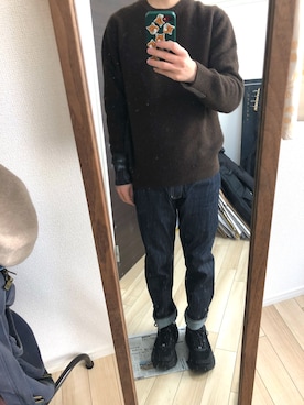 「THE（ザ）のアイテム」を使った、ふ。さん（メンズ・167cm）の冬コーディネート