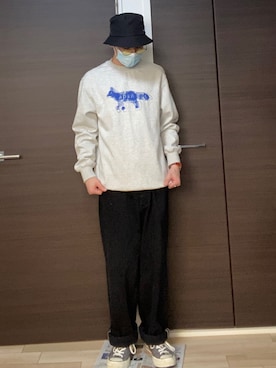 「O（オー）のアイテム（パンツ）」を使った、ふ。さん（メンズ・167cm）の秋コーディネート