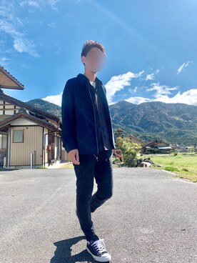 「オールスター」｜「アイテム（ブルゾン）」を使った、t@1さん（メンズ・174cm）の春コーディネート