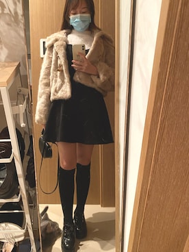 「BUBBLES（バブルス）のアイテム（ワンピース/ドレス）」を使った、RTさん（レディース・158cm）の冬コーディネート