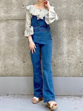 「INGNI（イング）のアイテム（オールインワン・サロペット）」を使った、きーちゃんさん（レディース・159cm）の春コーディネート
