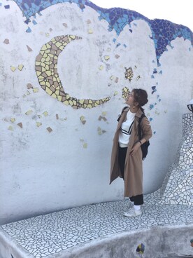 「Another Edition（アナザーエディション）のアイテム（トレンチコート）」を使った、もとchan♡さん（レディース・153cm）の春コーディネート