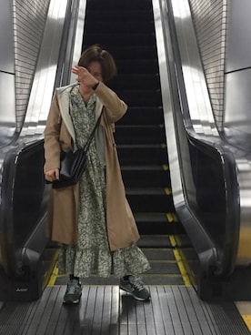 「Another Edition（アナザーエディション）のアイテム（トレンチコート）」を使った、もとchan♡さん（レディース・153cm）の春コーディネート