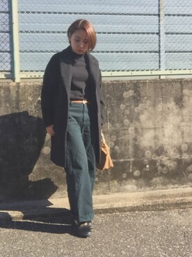 「NAVANA（ナバーナ）のアイテム（ジャケット/アウター）」を使った、あじゅんさん（レディース・158cm）の冬コーディネート