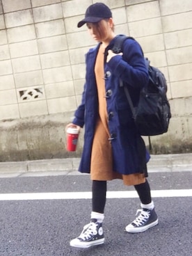 「NAVANA（ナバーナ）のアイテム（ジャケット/アウター）」を使った、あじゅんさん（レディース・158cm）の冬コーディネート
