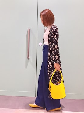 「黄色パンプス」｜あじゅんさん（レディース・158cm）の春コーディネート