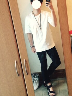 「Right-on（ライトオン）のアイテム（シューズ）」を使った、JIN🐳さん（メンズ・170cm）の夏コーディネート