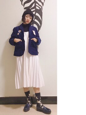 「TYAKASHAのアイテム（ジャケット/アウター）」を使った、yousetsuさん（レディース・162cm）の秋コーディネート