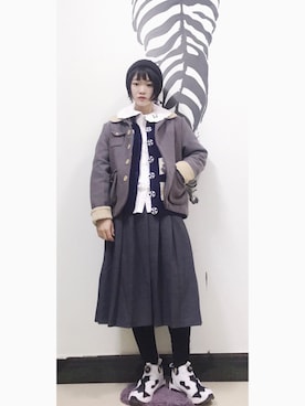 「TYAKASHAのアイテム（ジャケット/アウター）」を使った、yousetsuさん（レディース・162cm）の冬コーディネート