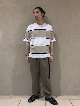 「BEAUTY&YOUTH UNITED ARROWS（ビューティーアンドユースユナイテッドアローズ）の＜Jalan Sriwijaya＞ ∴ BY プレーントゥ オックスフォード¨（ドレスシューズ）」を使った、富田（tomida）さん（メンズ・174cm）の夏コーディネート