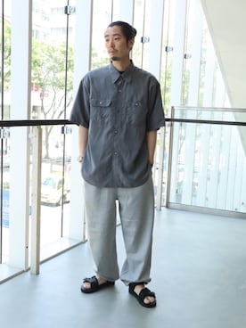 「MONKEY TIME（モンキータイム）のアイテム」を使った、富田（tomida）さん（メンズ・174cm）の春コーディネート
