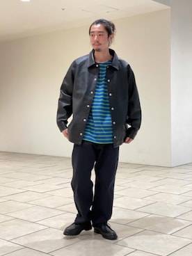 「schott（ショット）のアイテム（その他アウター）」を使った、富田（tomida）さん（メンズ・174cm）の秋コーディネート