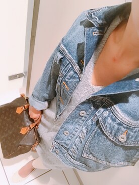 「LouisVuitton」｜「アイテム（デニムジャケット）」を使った、sioriさん（レディース・157cm）の秋コーディネート