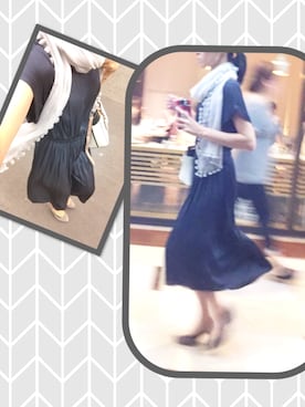 「long onepiece」｜Mitsuさん（レディース・159cm）の夏コーディネート