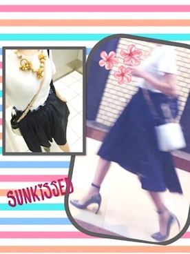 「Drawer（ドゥロワー）のアイテム（トップス）」を使った、Mitsuさん（レディース・159cm）の夏コーディネート