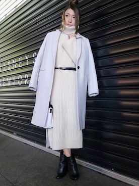 「My shawty（ﾏｲｼｬｳﾃｨｰ）のアイテム（ワンピース）」を使った、shiokoさん（レディース・155cm）の冬コーディネート