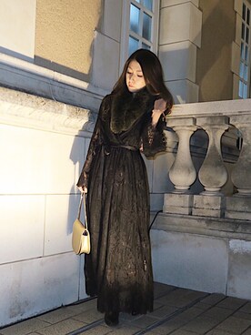 「My shawty（ﾏｲｼｬｳﾃｨｰ）のアイテム（ワンピース）」を使った、shiokoさん（レディース・155cm）の冬コーディネート