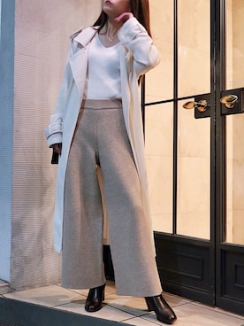 「My shawty（ﾏｲｼｬｳﾃｨｰ）のアイテム（パンツ）」を使った、shiokoさん（レディース・155cm）の秋コーディネート