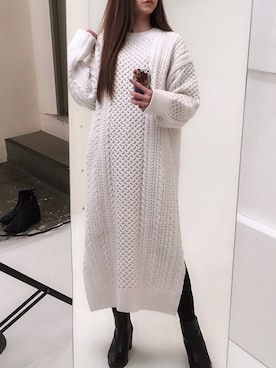 「My shawty（ﾏｲｼｬｳﾃｨｰ）のアイテム（ワンピース）」を使った、shiokoさん（レディース・155cm）の冬コーディネート