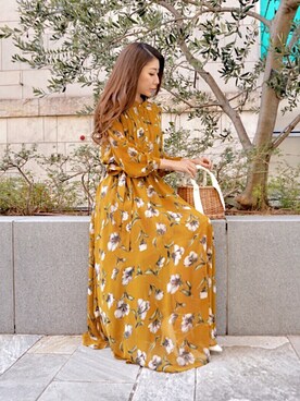「My shawty（ﾏｲｼｬｳﾃｨｰ）のアイテム（ワンピース）」を使った、shiokoさん（レディース・155cm）の春コーディネート