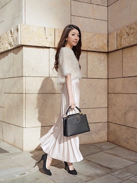 「My shawty（ﾏｲｼｬｳﾃｨｰ）のアイテム（スカート）」を使った、shiokoさん（レディース・155cm）の春コーディネート