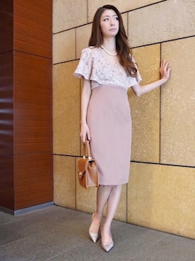 「アイテム（ドレス）」を使った、shiokoさん（レディース・155cm）の春コーディネート