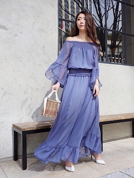 「My shawty（ﾏｲｼｬｳﾃｨｰ）のアイテム（ハンドバッグ）」を使った、shiokoさん（レディース・155cm）の春コーディネート