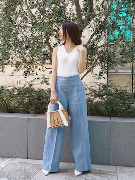 「STUART WEITZMAN（スチュアートワイツマン）のアイテム」を使った、shiokoさん（レディース・155cm）の夏コーディネート