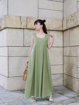 「My shawty（ﾏｲｼｬｳﾃｨｰ）のアイテム（ワンピース）」を使った、shiokoさん（レディース・155cm）の夏コーディネート