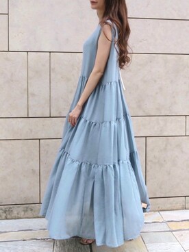 「My shawty（ﾏｲｼｬｳﾃｨｰ）のアイテム（ワンピース）」を使った、shiokoさん（レディース・155cm）の夏コーディネート