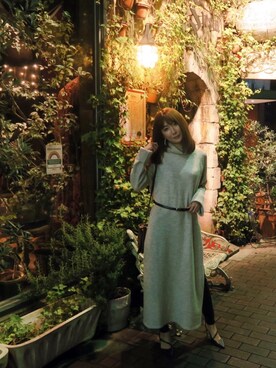 「My shawty（ﾏｲｼｬｳﾃｨｰ）のアイテム（ワンピース）」を使った、shiokoさん（レディース・155cm）の秋コーディネート