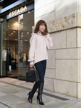 「LOUIS VUITTON（ルイヴィトン）のアイテム（ハンドバッグ）」を使った、shiokoさん（レディース・155cm）の秋コーディネート