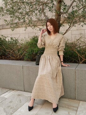 「My shawty（ﾏｲｼｬｳﾃｨｰ）のアイテム（ワンピース）」を使った、shiokoさん（レディース・155cm）の春コーディネート
