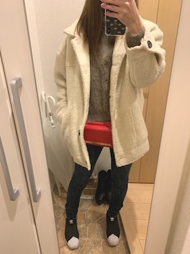 「HOTPING（ホッピン）のアイテム（その他アウター）」を使った、aiさん（レディース・152cm）の秋コーディネート